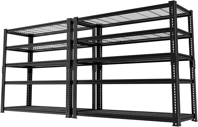 Storage Shelves 2PCS, Garage Shelving Heavy Duty 2400LBS Capacity, 5 Tier by Unknown
