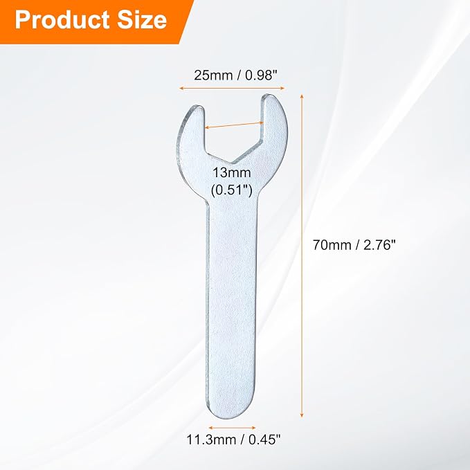 HARFINGTON 10pcs Small Wrench 13x70x1.5mm Metric U-Shaped Single Open Ended - Image 2