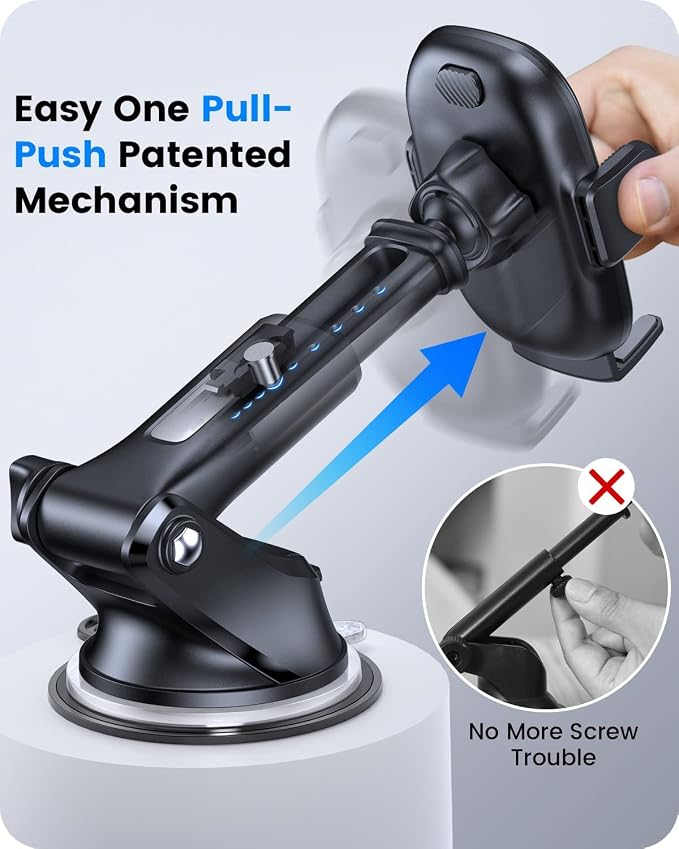 OQTIQ 3-in-1 Car Phone Mount – Dashboard, Windshield & Air Vent Holder - Image 4
