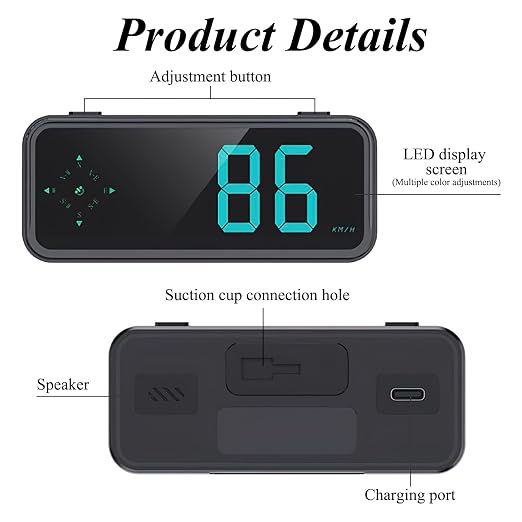 GPS Digital Speedometer for Car MPH, Universal HUD Speed Meter - Image 5