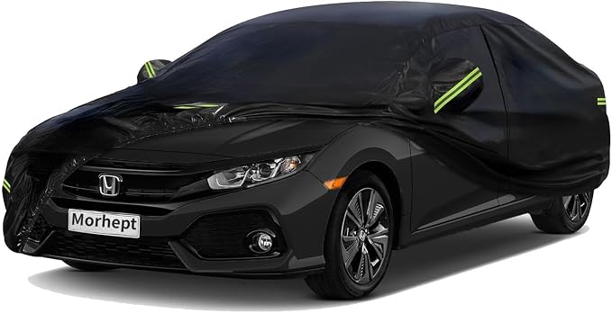 Car Cover Custom Fit for Honda Civic, Waterproof All Weather Full Exterior by Morhept