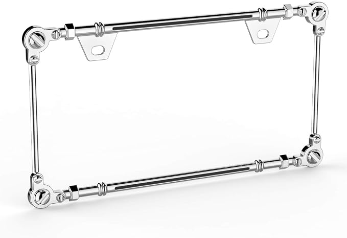 Creathome 3D Chrome License Plate Frames, Pure Zinc Alloy Metal - Image 3