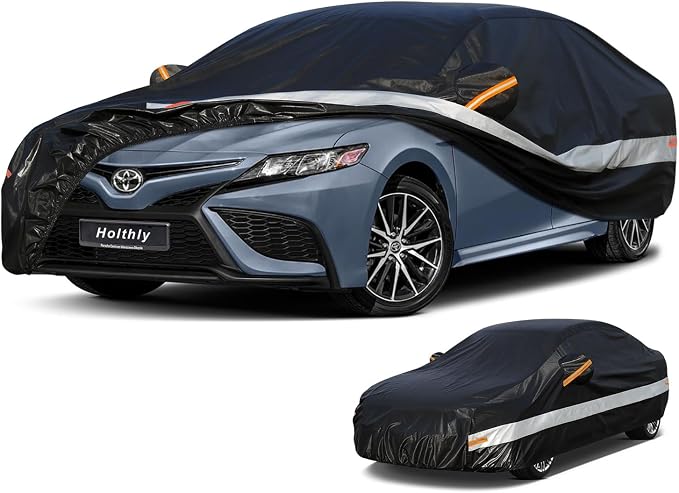 10 Layers Car Cover Custom Fit for Toyota Camry Waterproof All Weather for by Holthly