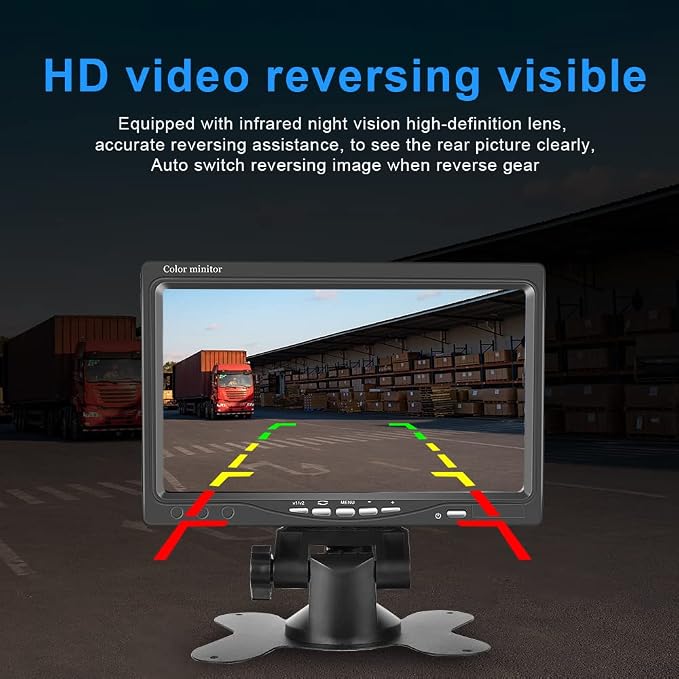 Hikity Backup Camera with Monitor Kit, Waterproof 18 IR LED Night Vision - Image 4