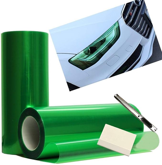 12 by 48 Inches Self Adhesive Headlight, Tail Lights, Fog Lights Tint Vinyl Film by F+%26+B+LED+LIGHTS