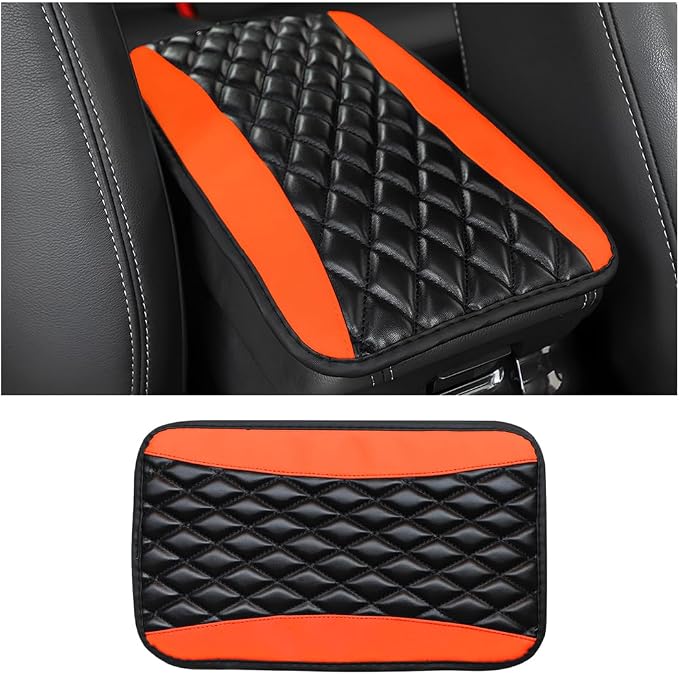 Car Center Console Cushion Pad, Universal Leather Waterproof Armrest Seat Box by Moly+Magnolia