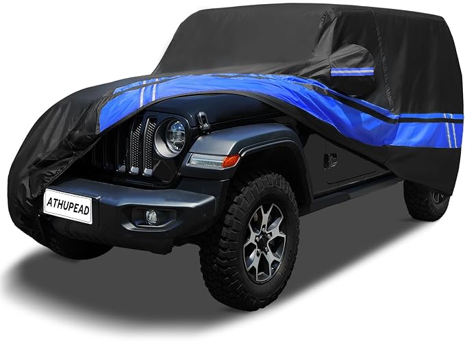 10-Layer Waterproof 4 Door All Weather Universal Fits Jeep Wrangler Cover by ATHUPEAD