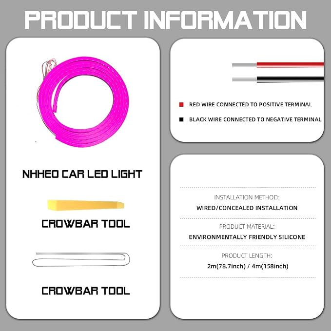 Car LED Strip Light For Trunk, 158Inch IP67 Silicone Waterproof Neon Light - Image 8