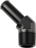 3/4 NPT Male to 3/4" Hose Barb Fitting Adapter 45 Degree Elbow Aluminum Black by Podavelle