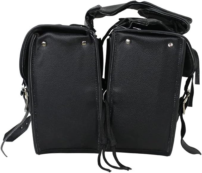 GARGOYLE BELLS Motorcycle Saddle Bags Leather Motorcycle Luggage Bag - Image 9