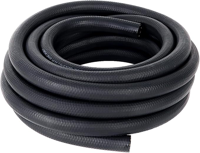 LokoCar Rubber Fuel Hose Line Push Lock 5/8" ID SAE 30R7 NBR 25ft 300PSI Black by GetToKnowEachOther