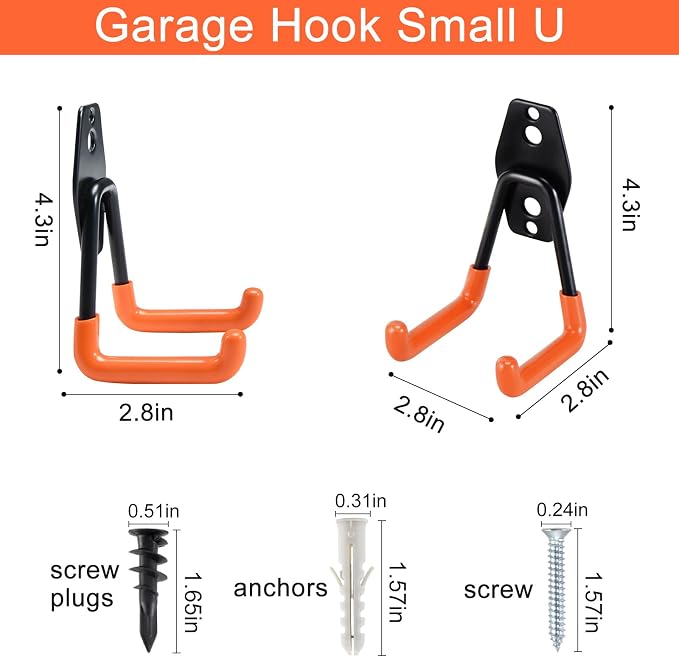 AOBEN Garage Hooks Heavy Duty, Steel Garage Storage Hooks, Utility Tool Hangers - Image 2