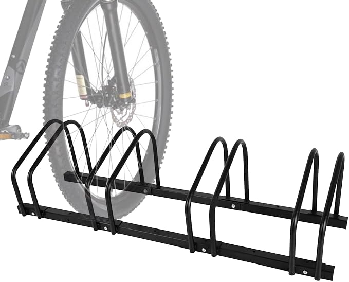 iCool Bikes Floor Bike Stand for 4 Bike, Bike Parking Rack Garage Bike Storage by iCool