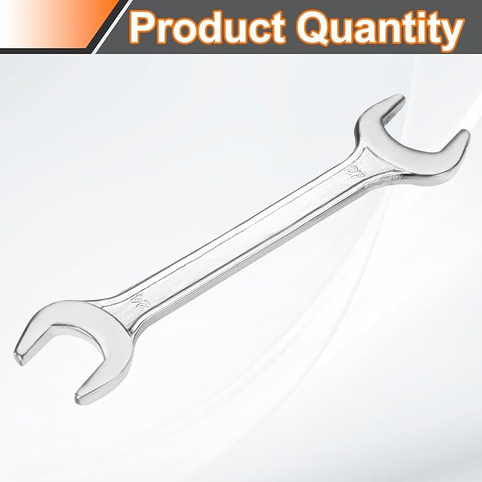 HARFINGTON Double Open End Wrench 24mm x 27mm Metric 15 Degree Offset Angle - Image 3
