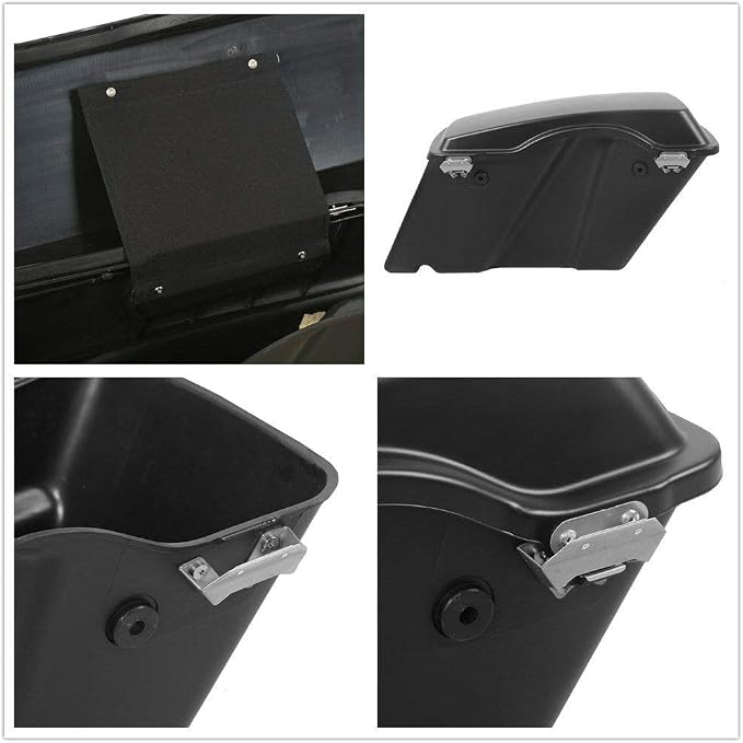 XFMT Hard Saddlebags Saddle Bag & Chrome Conversion Brackets - Image 5
