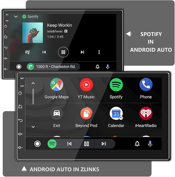 Double Din Car Radio Support Wireless CarPlay & Wireless Android Auto, 7 Inch - Image 3