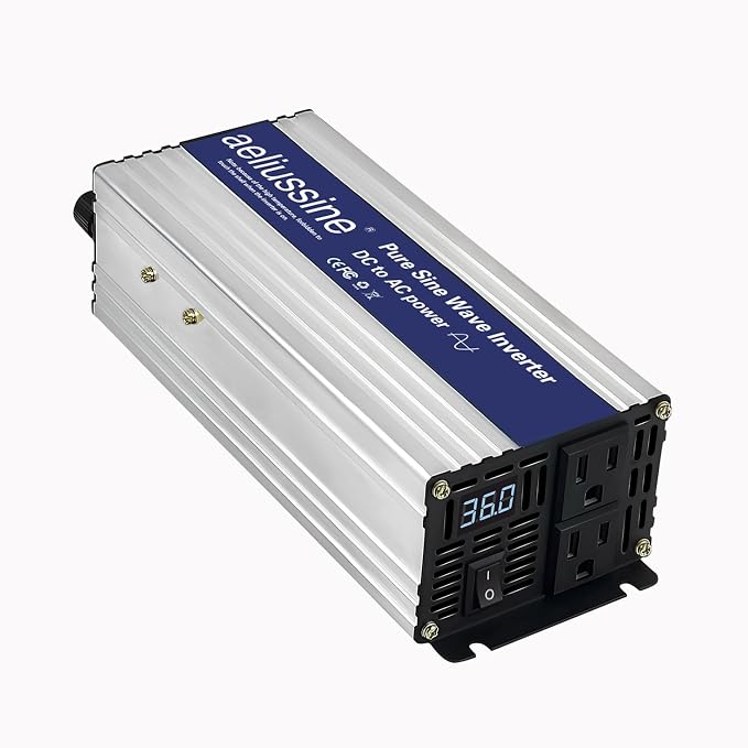 1200W Pure Sine Wave Inverter-36V DC to 110V 120V AC Power Converter by aeliussine