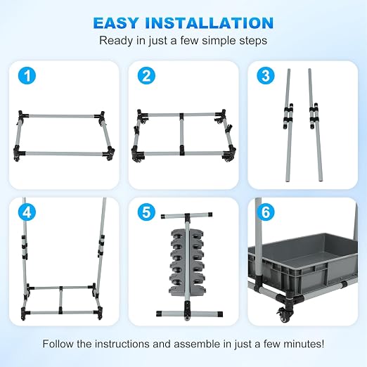 Broom and Mop Holder Freestanding Mobile Cleaning Tool Storage Rack, Floor - Image 5