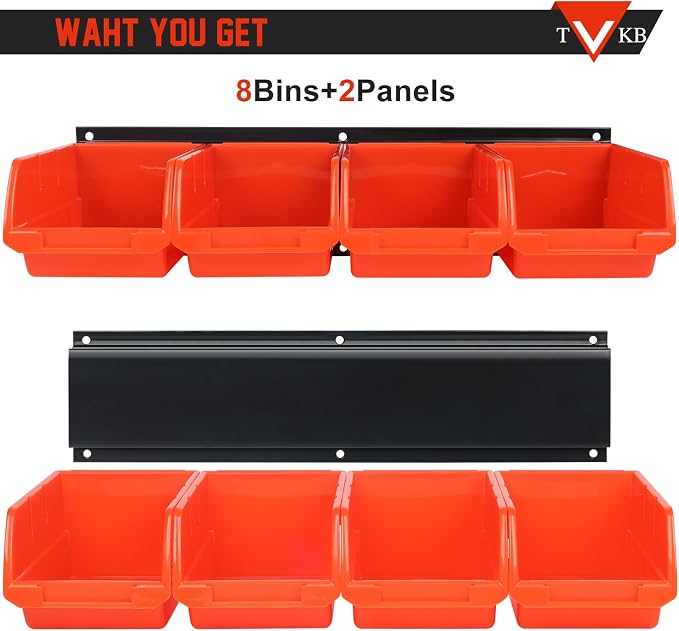 Screw Organizer Wall Mount Hardware Organizer Garage Storage Bins Box Small - Image 5