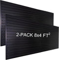 Slat Wall Paneling Garage Wall Organizer, PVC Black Slatwall Panels 2 Pack 4x8 by FRAYSCENT