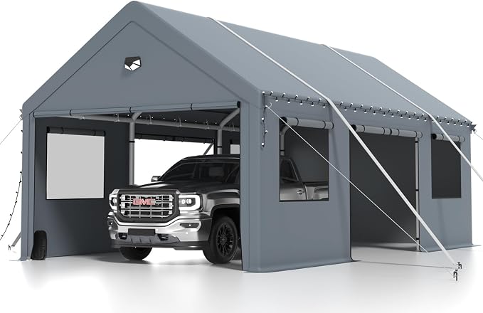 Carports 10X20 Heavy Duty，Portable Car Port Garage，Carport Canopy by Sannwsg