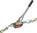 2 Ton Heavy Duty 2 Hook Steel Cable Dual Gear Power Puller Come Along Chain by TBAPFS