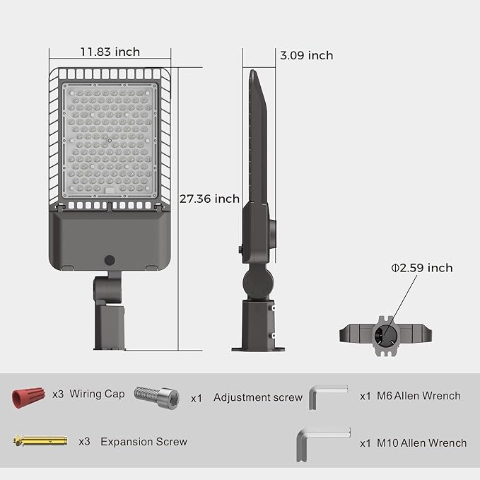 340W LED Parking lot Light Commercial Area Oudoor Lighting Street Light - Image 7