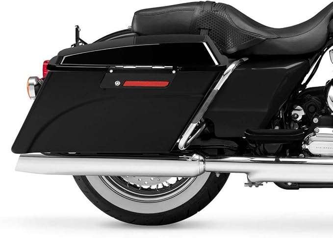 XFMT Glossy Black Hard Saddlebags W/ 6x9 Speaker Lids Black Latches - Image 9
