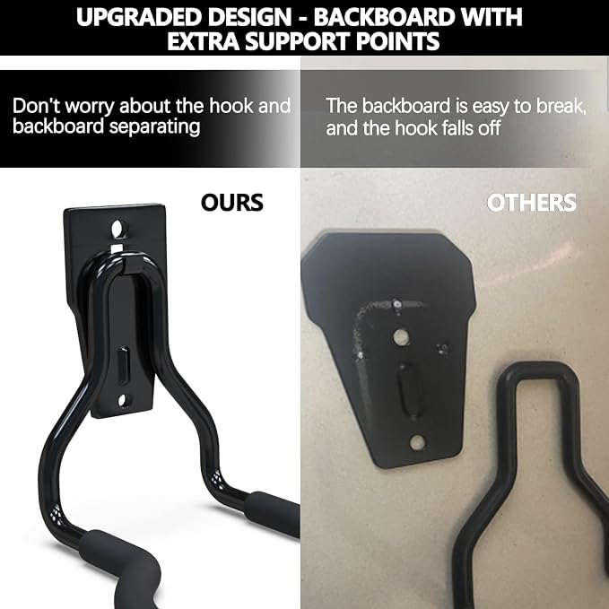 3-H Weed Eater Hanger 1 Pack, 1 Large Garage Wall Hooks, 1 Extension Strap - Image 2
