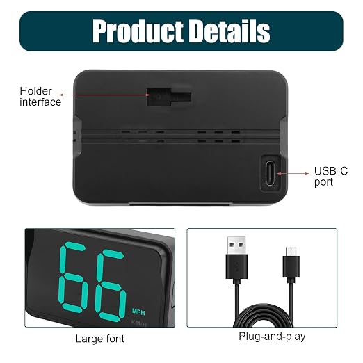 GPS Digital Speedometer for Car MPH, Universal HUD Speed Meter - Image 5
