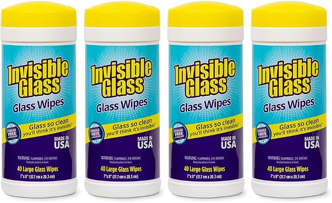 Invisible Glass 90160-4PK Glass Cleaning Wipes Perfect by InvisibleGlass