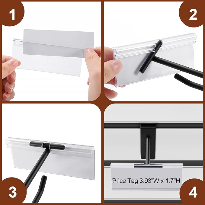Polmart Heavy Duty Black Slatwall Panel Double-Bar Hooks - Image 4
