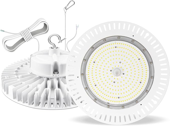 200W High Bay LED Light AC100-277V 29, 000LM UFO Lighting 0-10V Dimmable 5000K by YELLORE-Professionalledlightsmanufacturerspecializingincommercialandindustriallighting