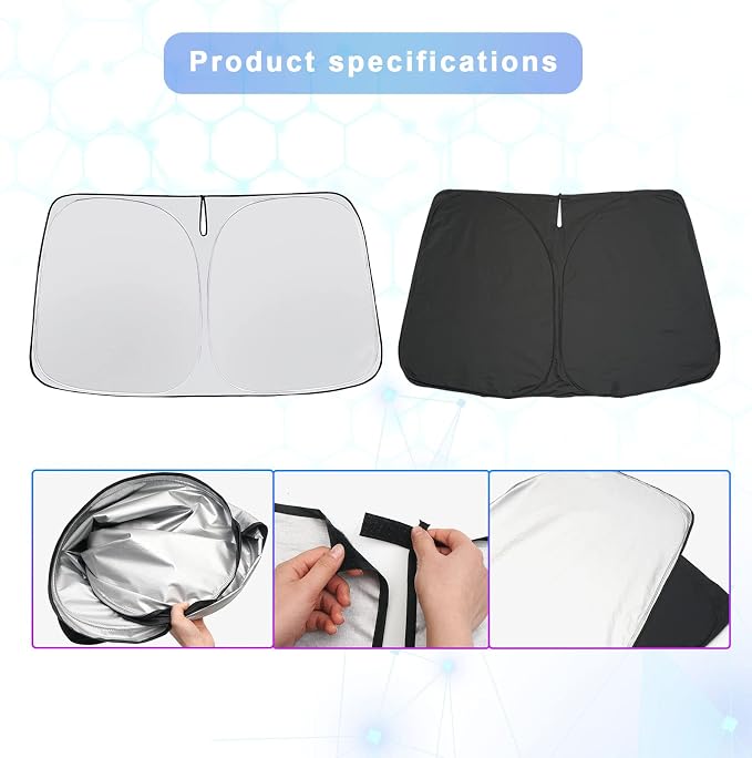 SXCY Sunshade for 2019-2024 Ram 1500 Windshield Sunshade - Image 5