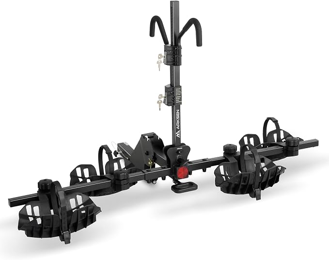 Arksen Electric Bike Rack Hitch, Foldable Quick Release Smart Tilting 2 Ebike by ARKSEN