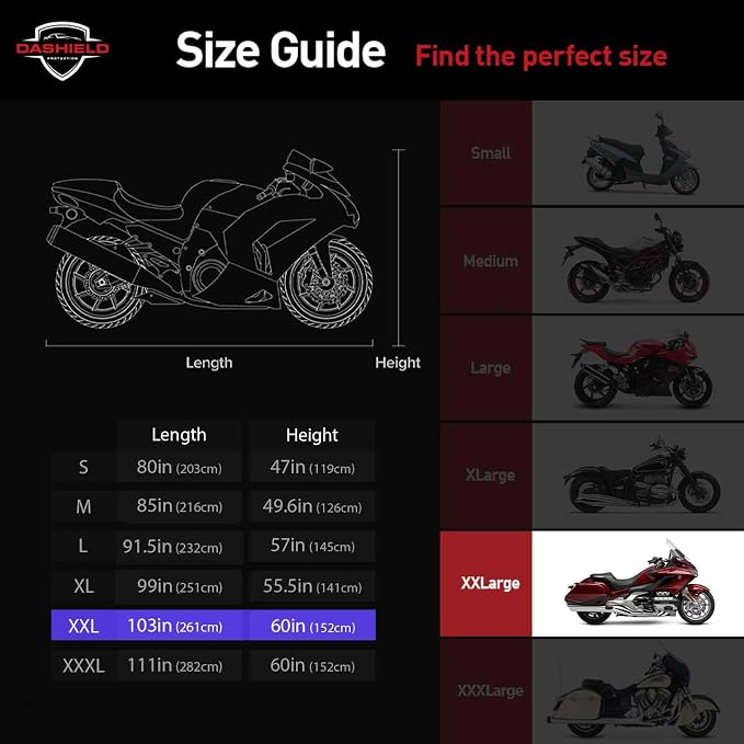 Ultimum Series Motorcycle Cover Waterproof All Weather Protection Universal - Image 4