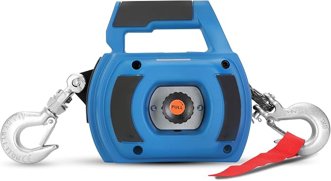 Portable Drill Winch of 1000 LB, Rotate The Hook 360 Degrees, by Lonsge