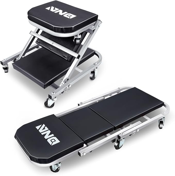 ‎DNA MOTORING TOOLS-00185 36 Inches 2 IN 1 Rolling Folding Car Creeper/Seat by DNAMOTORING-Tools