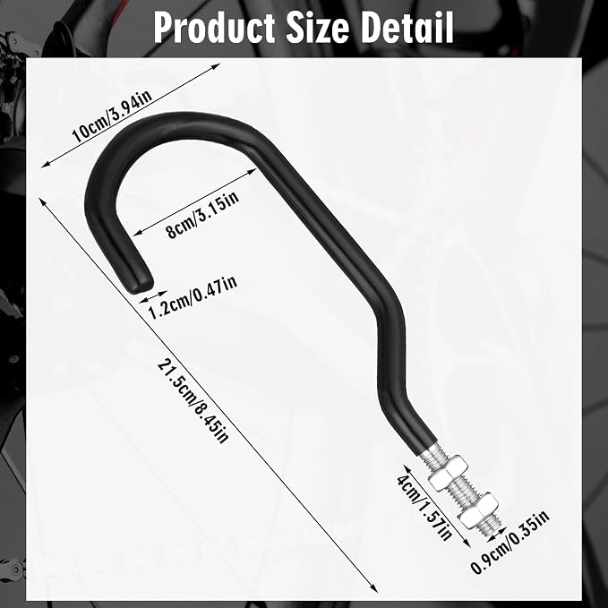 Shimeyao 4 Pcs Machine Thread Bicycle Storage Hook - Image 2