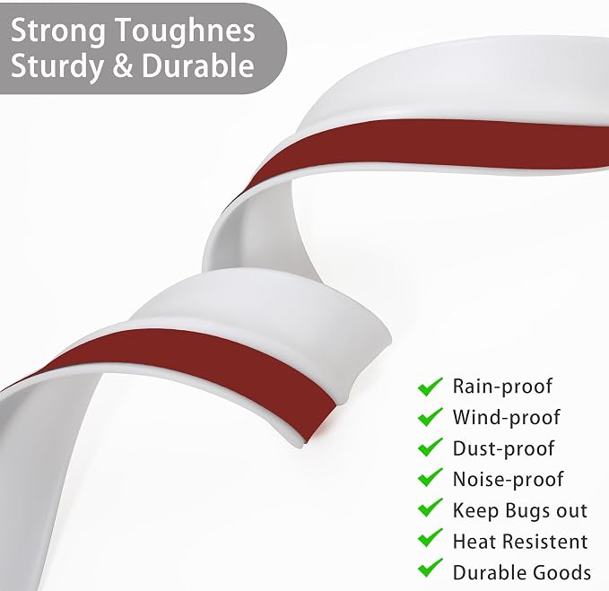Gaahing Garage Door Top and Sides Seal Strip, Universal Weather Stripping - Image 5