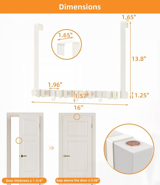 Broom Holder Over The Door - Image 6
