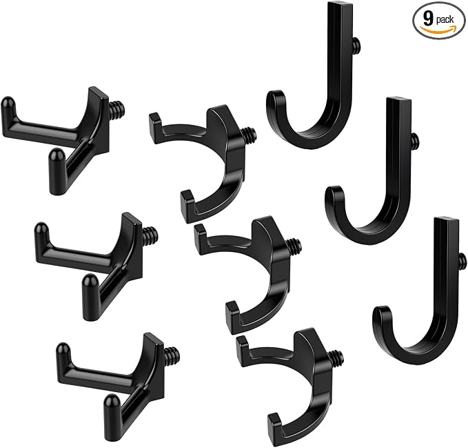 9 pcs Storage Shed Hooks J U V-Shape Hangers Tool Set by Unknown