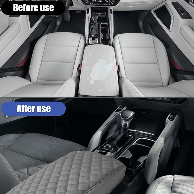 sportuli Center Console Cover Anti-Scratch Leather Armrest Cushion Compatible - Image 5