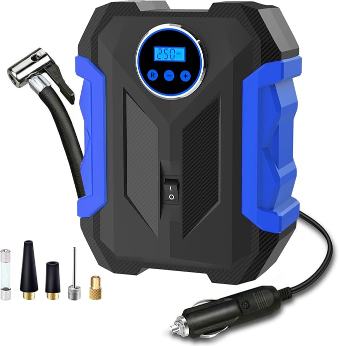 Digital Air Compressor for Car Auto Pump Portable Tire Inflator by CARSUN