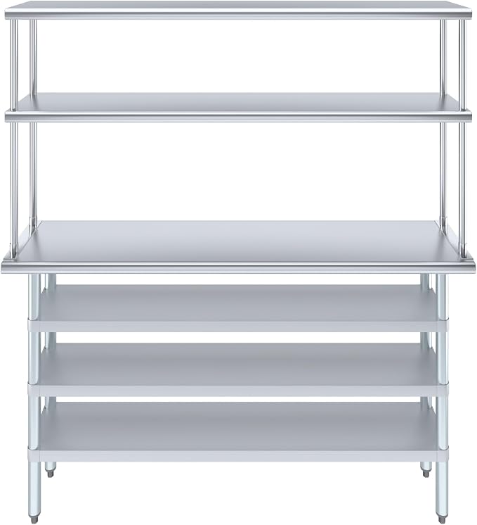 Amgood 14" x 60" Stainless Steel Work Table - Image 2