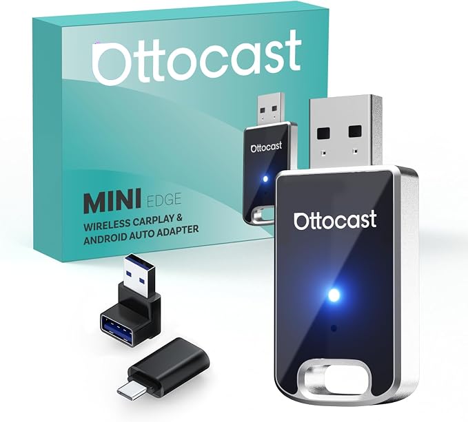 OTTOCAST Mini 2 in 1 Wireless Carplay Adapter & Wireless Android Auto Adapter by OTTOCAST-Stayconnectedstayahead