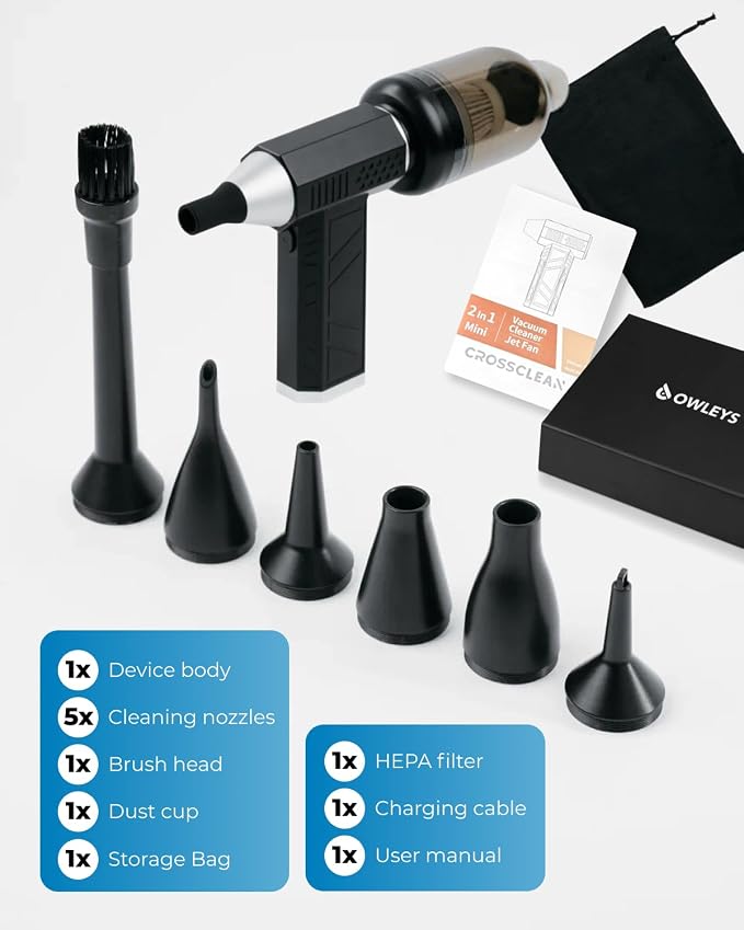 Portable Car Vacuum Cleaner “CrossClean 2-in-1 Vacuum & Air Blower | 120W - Image 9