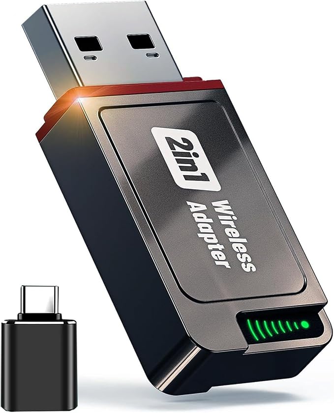 2-in-1 Wireless CarPlay Adapter by Unknown