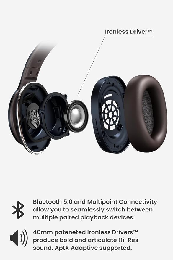 Cleer Enduro ANC Noise Cancelling Over the Ear Bluetooth Headphones - Image 6