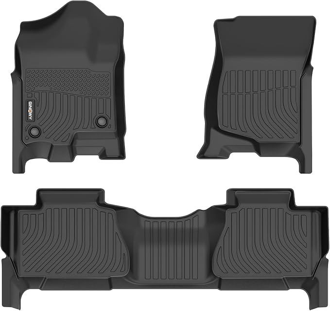 GINOWY- Floor Mats for Chevy Tahoe 2007-2014, for GMC Yukon, TPE All Weather by GINOWY